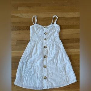 Abercrombie & Fitch White Linen Button Dress size XS summer dress